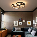 LED Ceiling Light Dimmable Lamp Wood Living Room