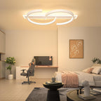 LED Ceiling Light Dimmable Lamp Wood Living Room