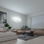 LED Ceiling Light Dimmable Lamp Wood Living Room
