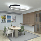LED Ceiling Light Dimmable Lamp Wood Living Room