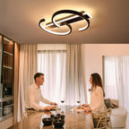 LED Ceiling Light Dimmable Lamp Wood Living Room