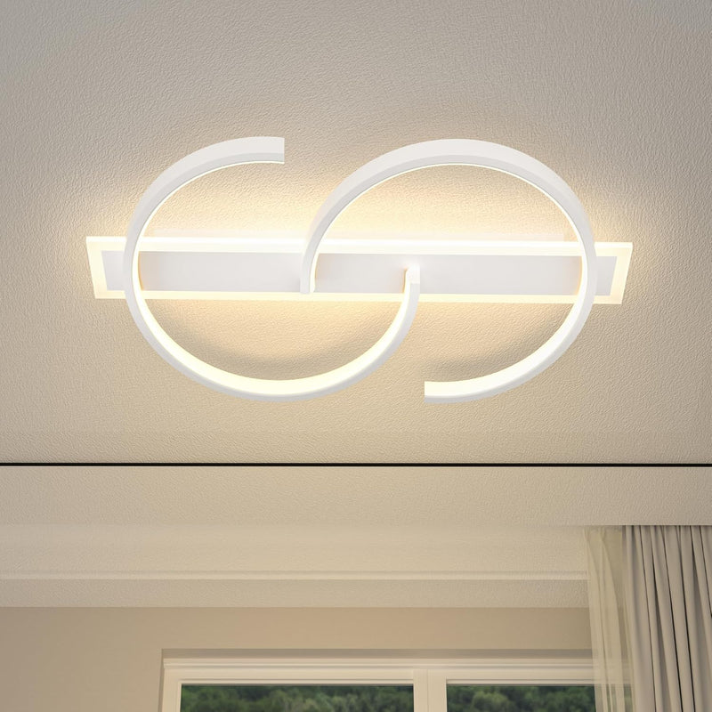LED Ceiling Light Dimmable Lamp Wood Living Room