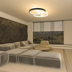 LED Ceiling Light Dimmable Lamp Wood Living Room