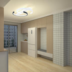 LED Ceiling Light Dimmable Lamp Wood Living Room