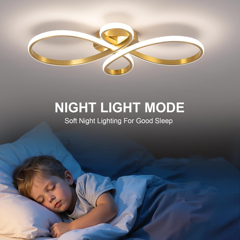 LED Ceiling Light Dimmable Modern Lamp with Remote