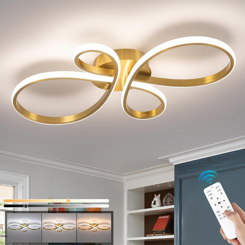 LED Ceiling Light Dimmable Modern Lamp with Remote