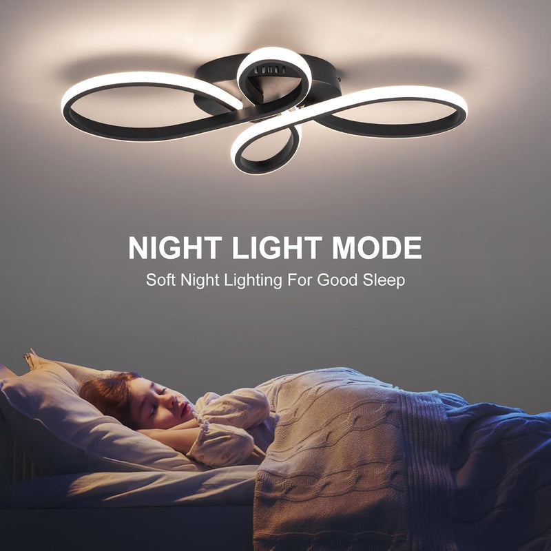 LED Ceiling Light Dimmable Modern Lamp with Remote