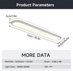 LED Ceiling Light Dimmable Modern Metal Linear