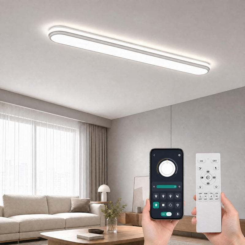 LED Ceiling Light Dimmable Modern Metal Linear