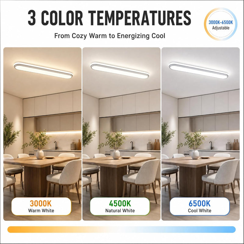 LED Ceiling Light Dimmable Modern Metal Linear