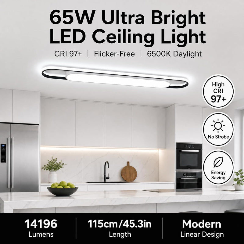 LED Ceiling Light Modern Linear Lamp Smart
