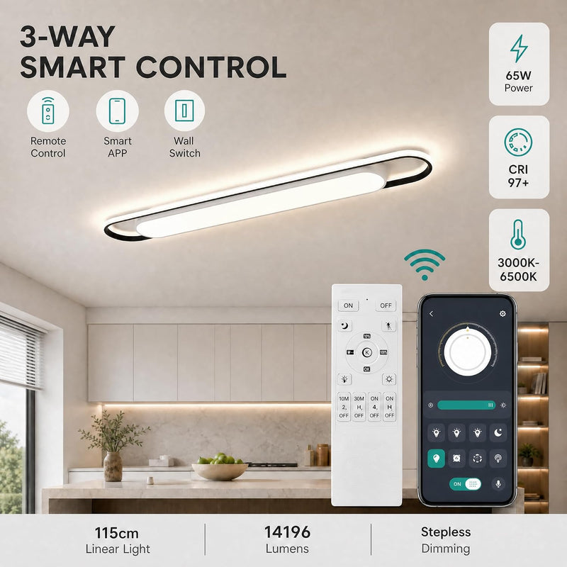 LED Ceiling Light Modern Linear Lamp Smart