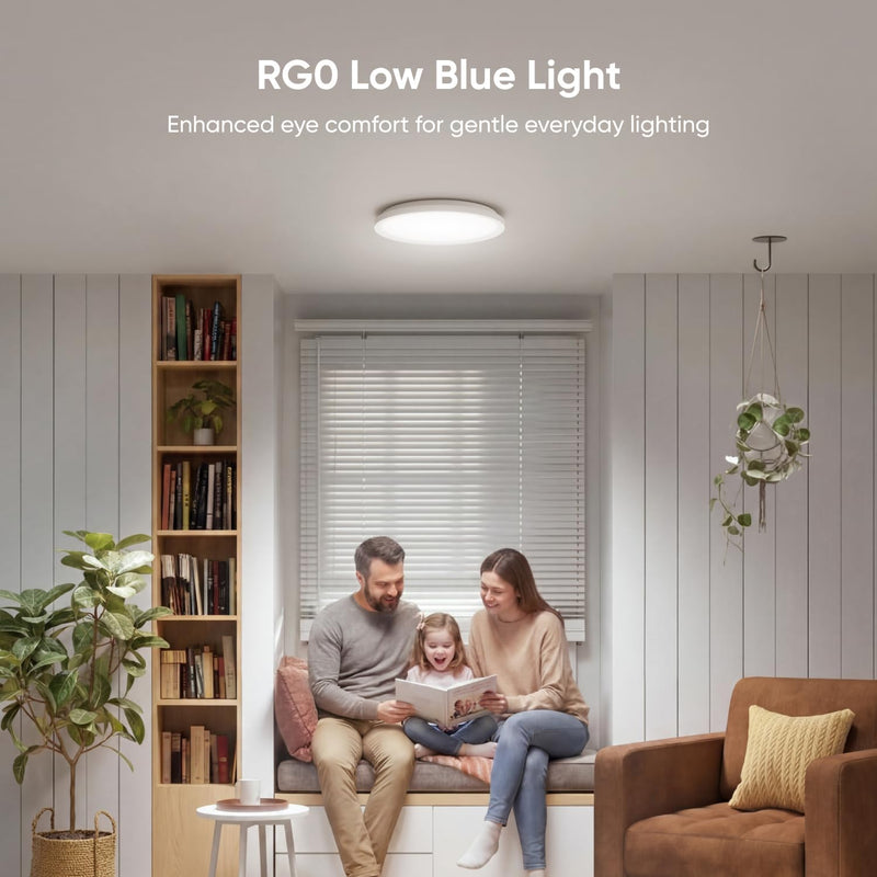 LED Ceiling Light Smart Rgbicw Flush Mount Dual-Sided