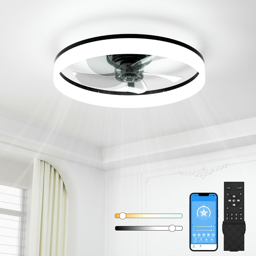 LED Ceiling Fan with Lights and Remote