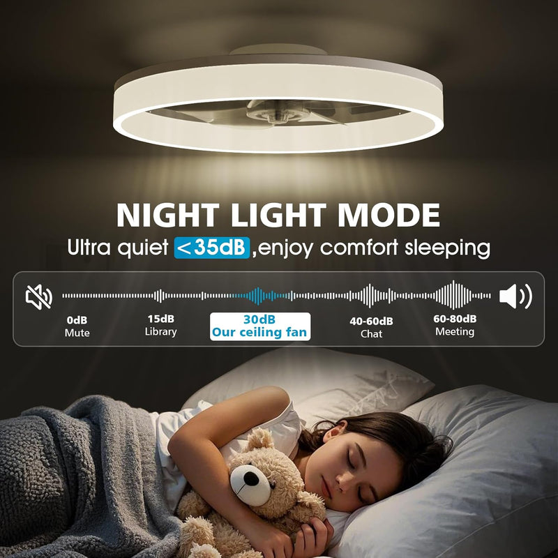 LED Ceiling Light with Fan and Remote
