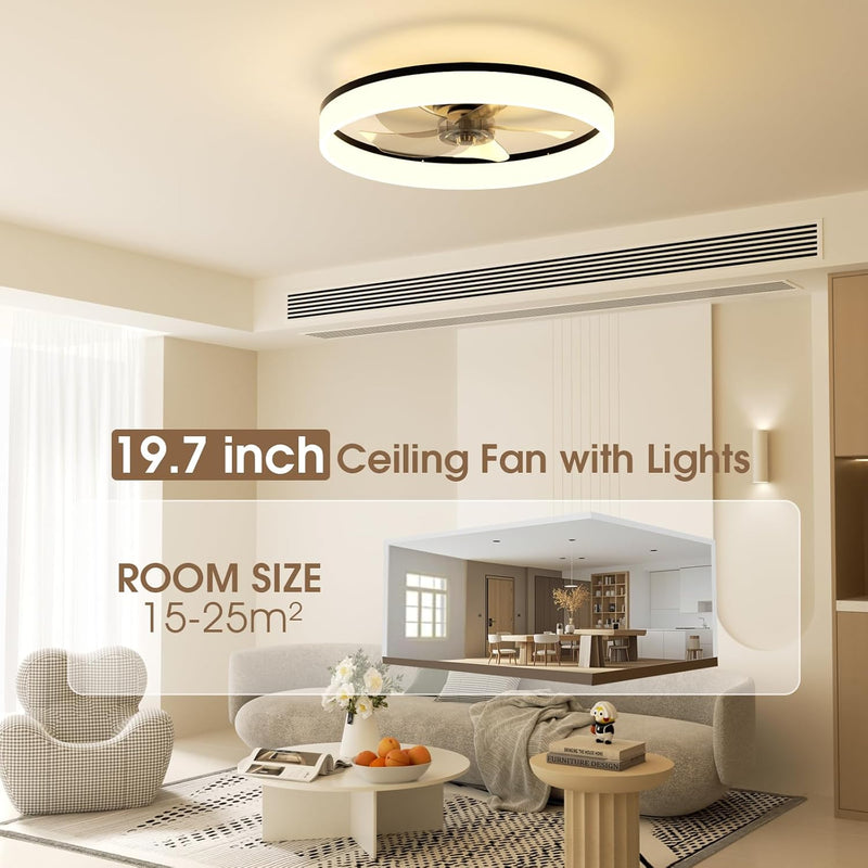 LED Ceiling Light with Fan and Remote
