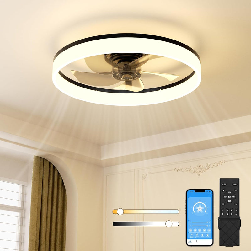 LED Ceiling Light with Fan and Remote