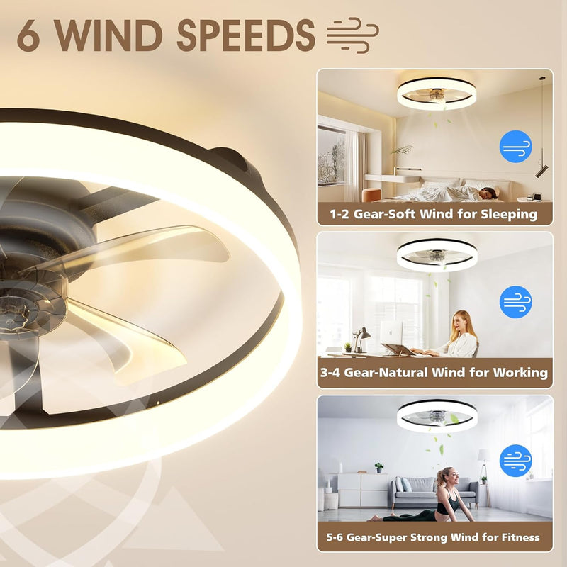 LED Ceiling Light with Fan and Remote