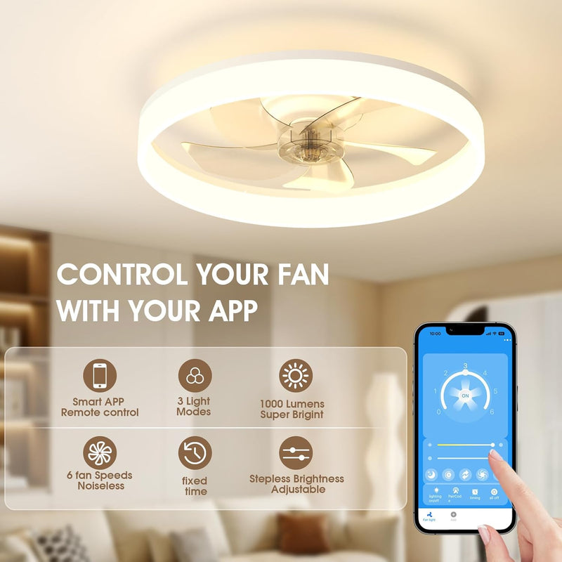 LED Ceiling Light with Fan and Remote