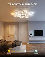 LED Ceiling Light with Remote Control 31.5" Chandeliers