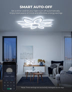 LED Ceiling Light with Remote Control 31.5" Chandeliers