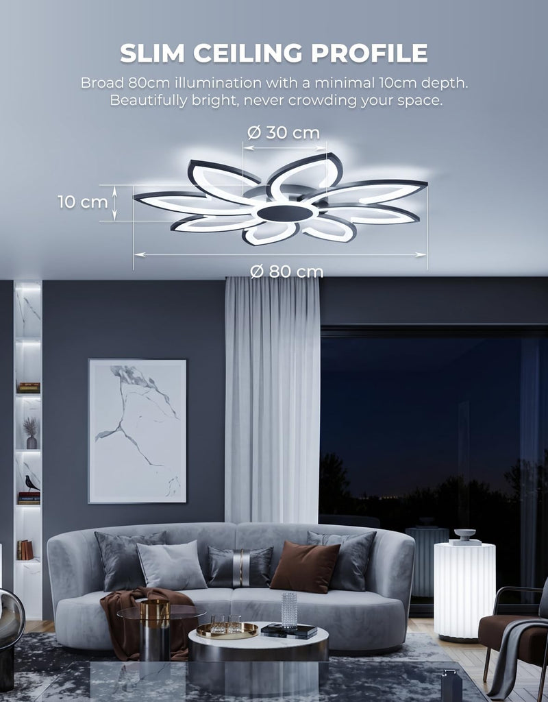 LED Ceiling Light with Remote Control 31.5" Chandeliers