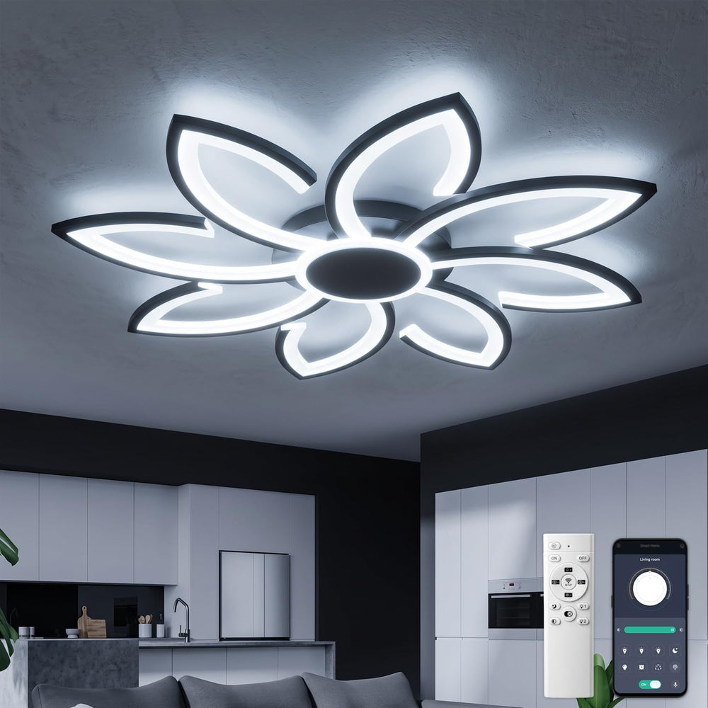 LED Ceiling Light with Remote Control 31.5" Chandeliers