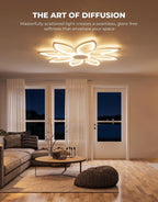 LED Ceiling Light with Remote Control 31.5" Chandeliers