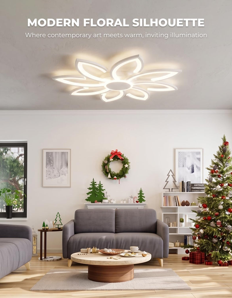 LED Ceiling Light with Remote Control 31.5" Chandeliers