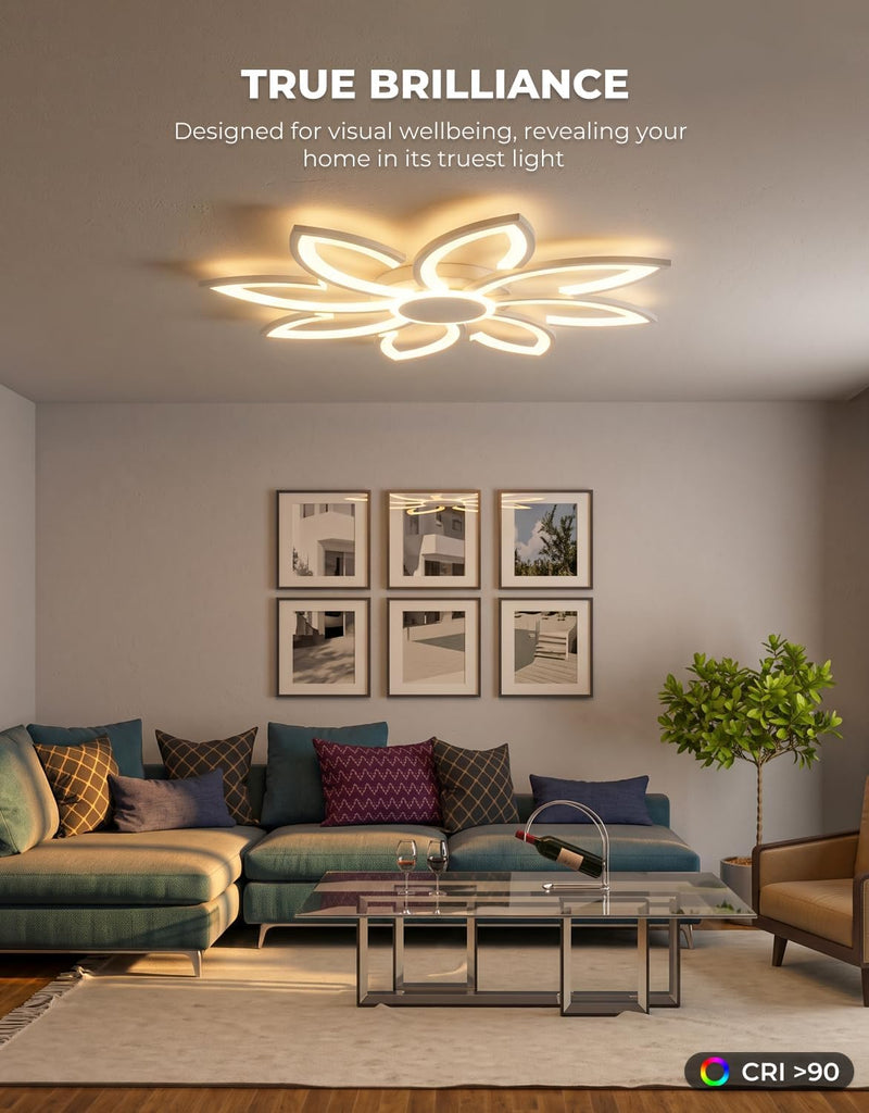 LED Ceiling Light with Remote Control 31.5" Chandeliers