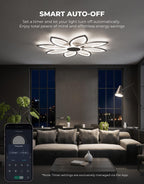 LED Ceiling Light with Remote Control 31.5" Chandeliers