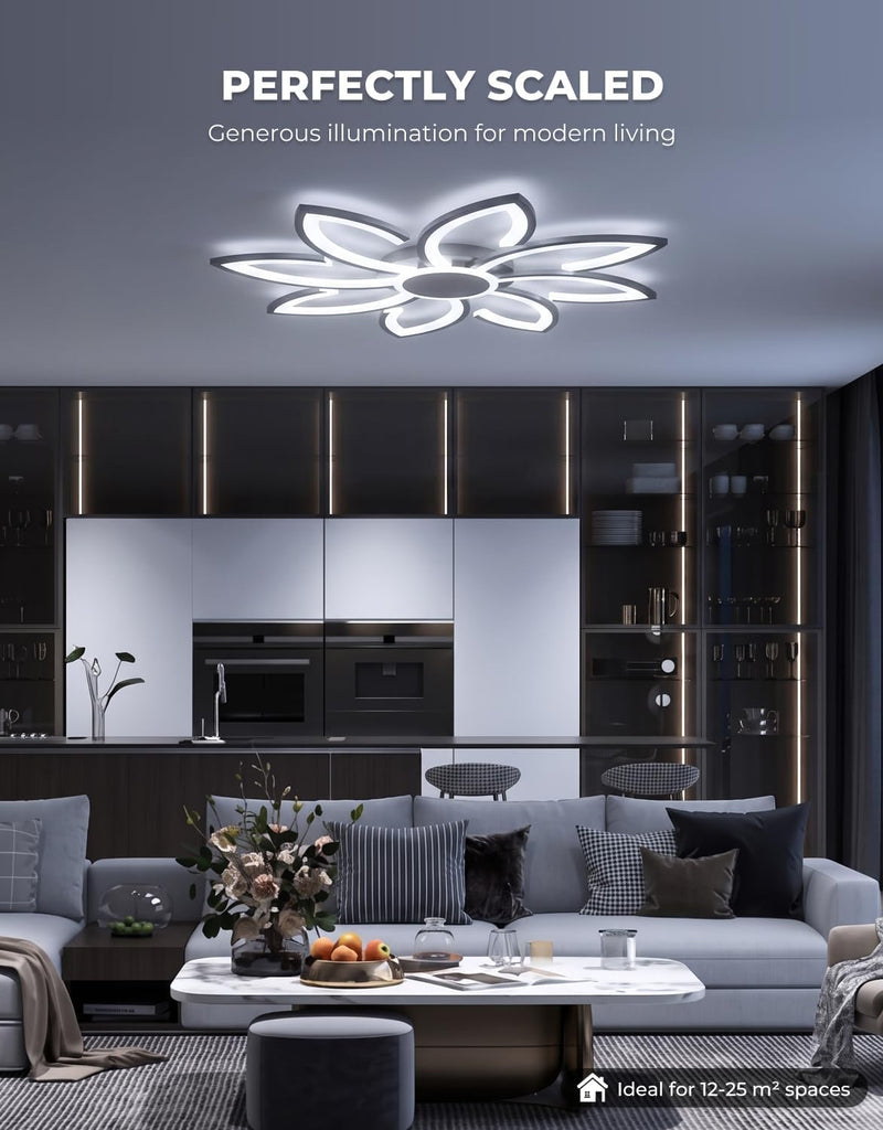 LED Ceiling Light with Remote Control 31.5" Chandeliers