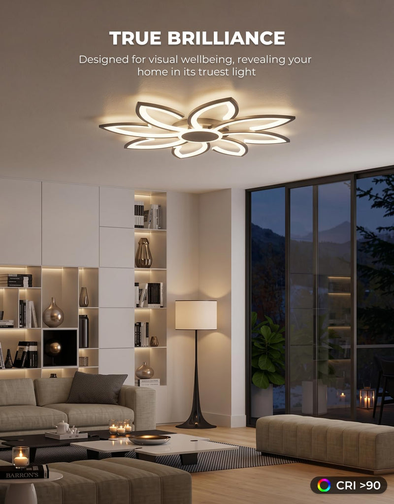 LED Ceiling Light with Remote Control 31.5" Chandeliers