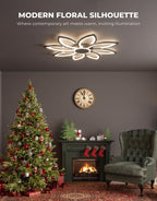 LED Ceiling Light with Remote Control 31.5" Chandeliers