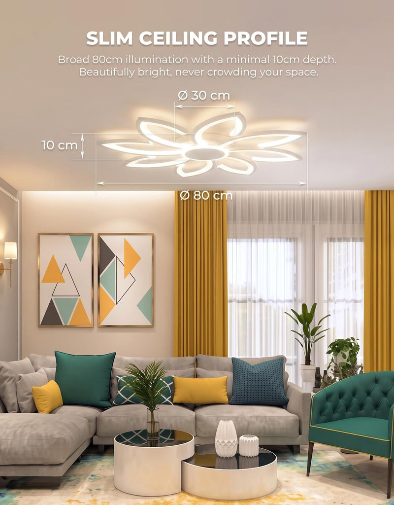 LED Ceiling Light with Remote Control 31.5" Chandeliers