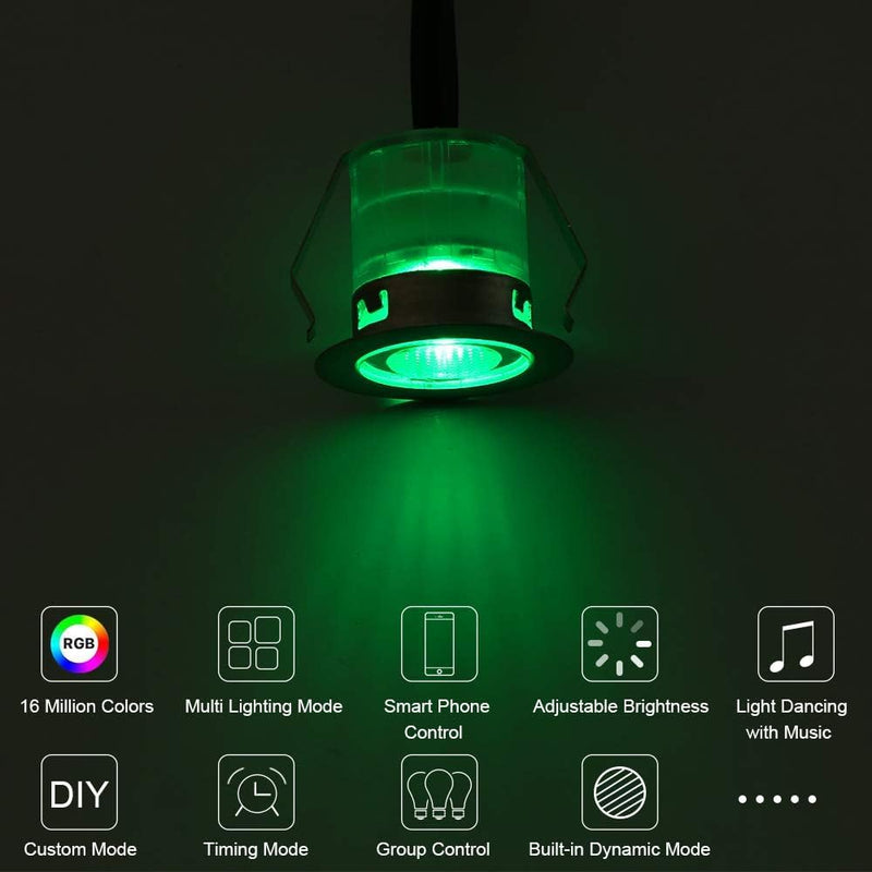 RGB Bluetooth LED Decking Lights Waterproof 30 Packs