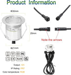 RGB Bluetooth LED Decking Lights Waterproof 30 Packs
