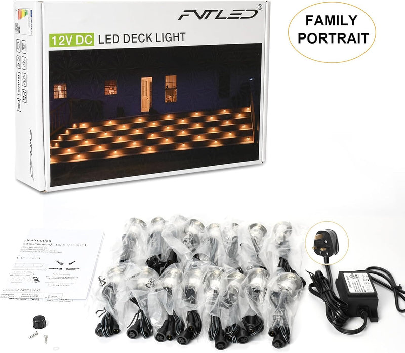 RGB Bluetooth LED Decking Lights Waterproof 30 Packs