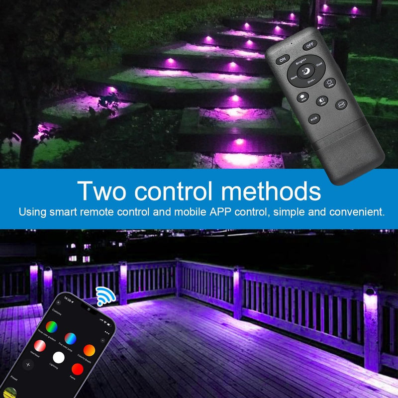 RGB Bluetooth LED Decking Lights Waterproof 30 Packs