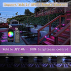 RGB Bluetooth LED Decking Lights Waterproof 30 Packs