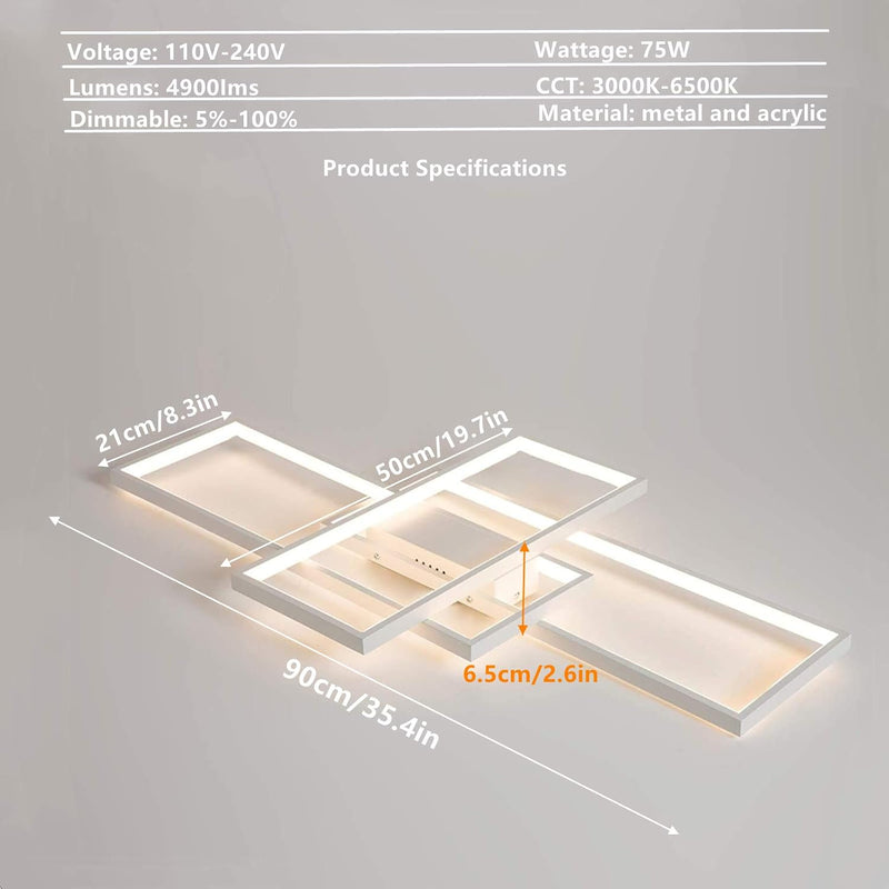 LED Dimmable Ceiling Light Modern Lamp Lights 2700K-6500K