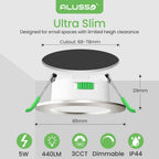 LED Downlights 5W Recessed Ceiling Lights Dimmable 3cct (12 Pack)