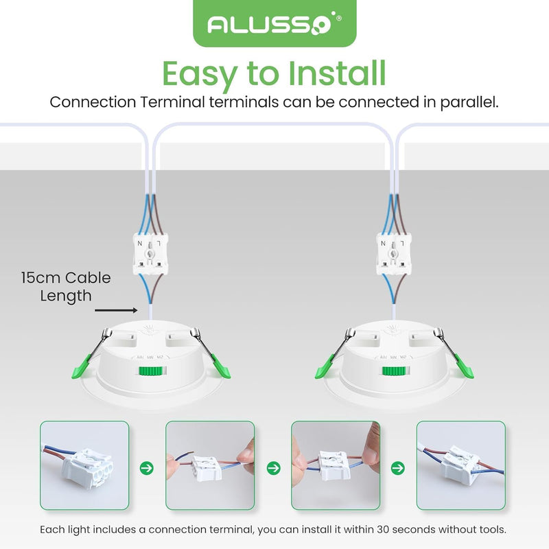 LED Downlights 5W Recessed Ceiling Lights Dimmable 3cct (12 Pack)