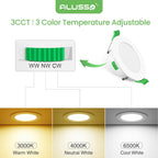 LED Downlights 5W Recessed Ceiling Lights Dimmable 3cct (12 Pack)