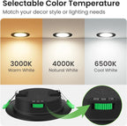 LED Downlights 5W Recessed Ceiling Lights Dimmable 3cct (12 Pack)
