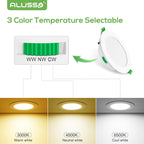 LED Downlights 5W Recessed Ceiling Lights Dimmable 3cct (12 Pack)