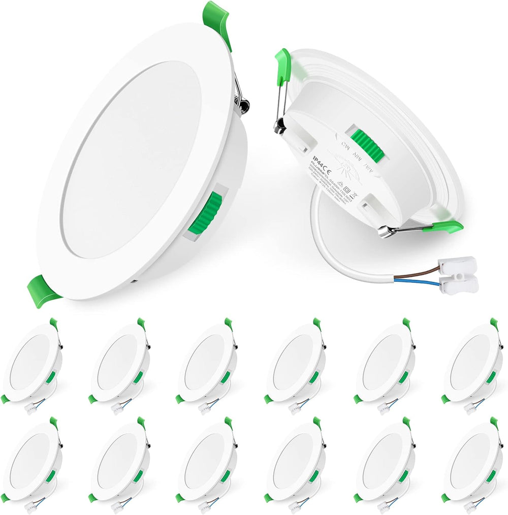 LED Downlights 5W Recessed Ceiling Lights Dimmable 3cct (12 Pack)