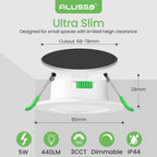 LED Downlights 5W Recessed Ceiling Lights Dimmable 3cct (12 Pack)