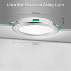LED Downlights 5W Recessed Ceiling Lights Dimmable 3cct (12 Pack)