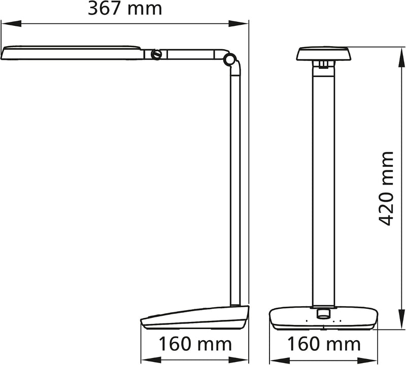 LED Einstein Desk Lamp 15W Light Warm to